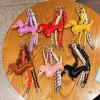Keychain Pendant Imitation Leather Dachshund Shape Key Chain with Heart-Shaped Metal Buckle Braided Rope Bag Charm Accessory
