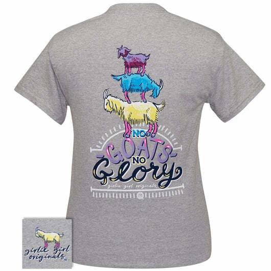New GIRLIE GIRL T Shirt NO GOATS NO GLORY S