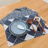 Waterproof Cotton And Linen Table Mat, Pattern Place Mat, Household Plate Mat, Water Coaster, Waterproof And Non-slip, Foldable.