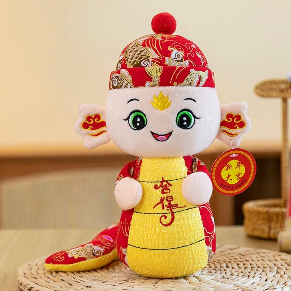 Plush Chinese Zodiac Snake Doll Cute Lucky Snake Doll Plushies  Spring Festival
