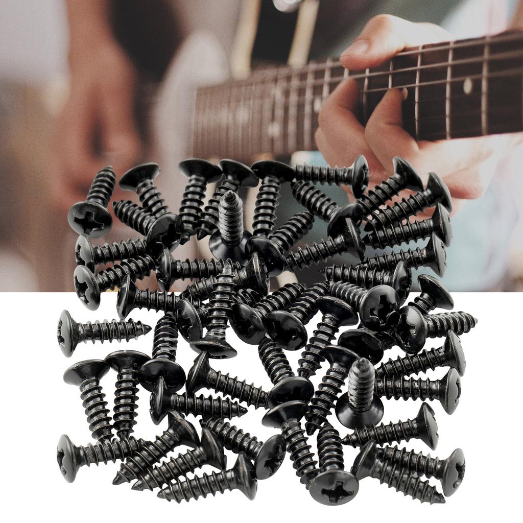 50pc Electric Guitars Pickguard Screws for Electric Guitar Bass Pickguard Fixation Suitable for Repair and Replacement