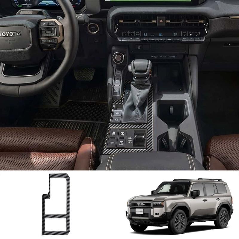 LHD RHD For Toyota Land Cruiser 250 Prado LC250 2024 2025 ABS carbonfiber Center Console Gear Shift Panel Cover Trim Accessories