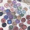 Time Letter 3D Stickers: Retro Faux Wax Seal, Embossed for DIY Journal, Diary, and Collage Decor.
