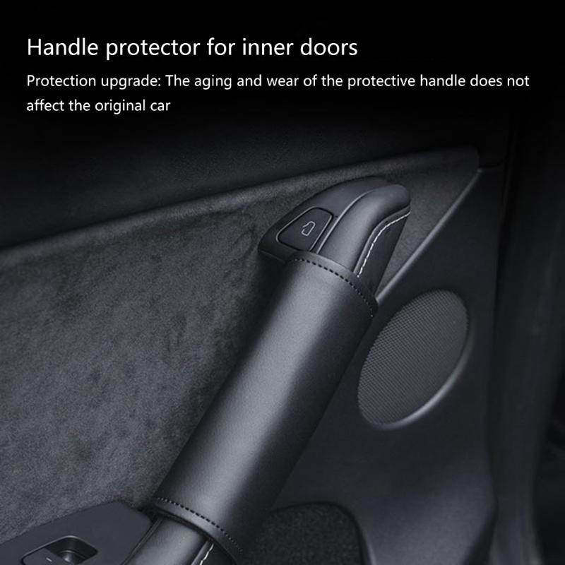 Car Interior Door Handle Cover For  PU Leather Protective Case