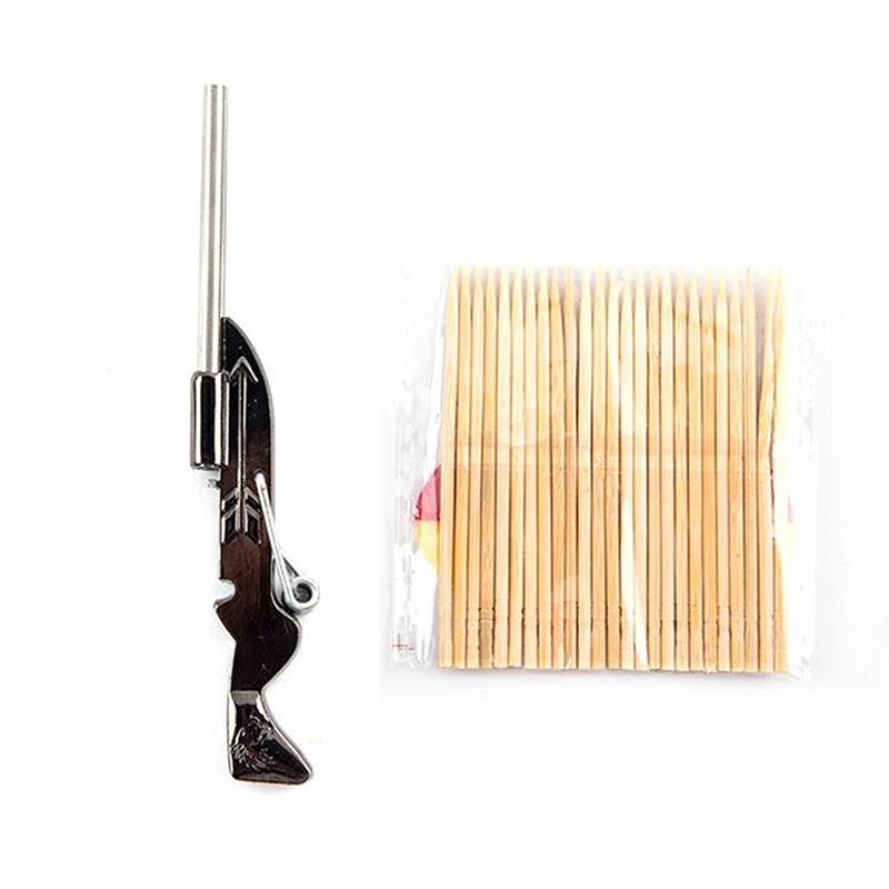 

Мини-пистолет-зубочистка Guntoy Toothpickgun Смешные охотничьи стрелялки Игрушки для декомпрессии на открытом воздухе Оружие-игрушка Охотничье ружье-игрушки Игрушки Подарки чёрный