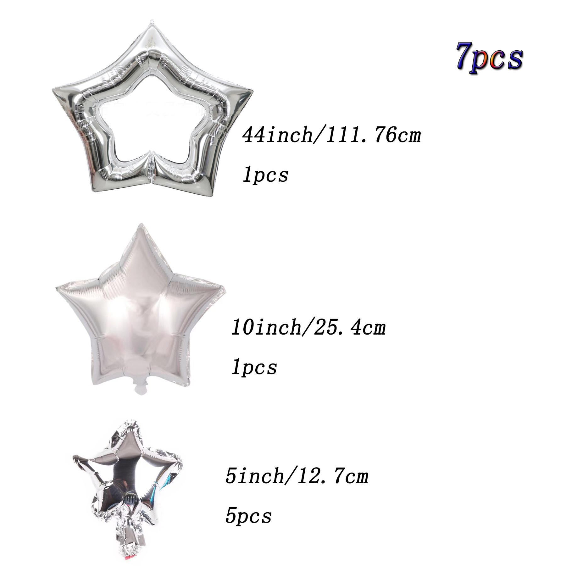 

7 шт., воздушный шар из фольги с пятиконечной звездой, полые звезды, детский душ, детский день рождения, свадебный декор, поставки, детские воздушные шары, подарок
