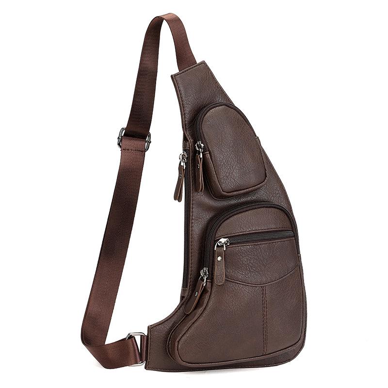2023 Men's Trendy Chest Crossbody Bag: Versatile Shoulder and Street Backpack for Sports & Commute.