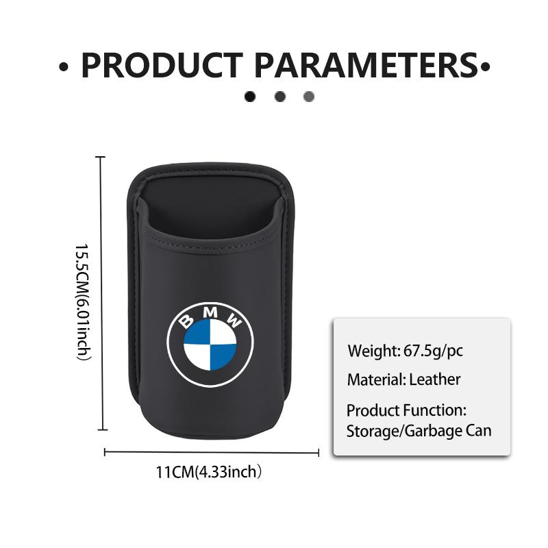 Leather Car Door Water Cup Holder Hang Drink Storage Box For BMW M Performance Alpina M3 M5 M6 X1 X3 X4 X5 G20 VVB1