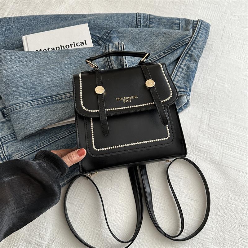Modische vielseitige Ins-Handtasche 2025 temperamentvoll schlichte Schulter-Umhänge-Doppelschulter-kleine quadratische Tasche