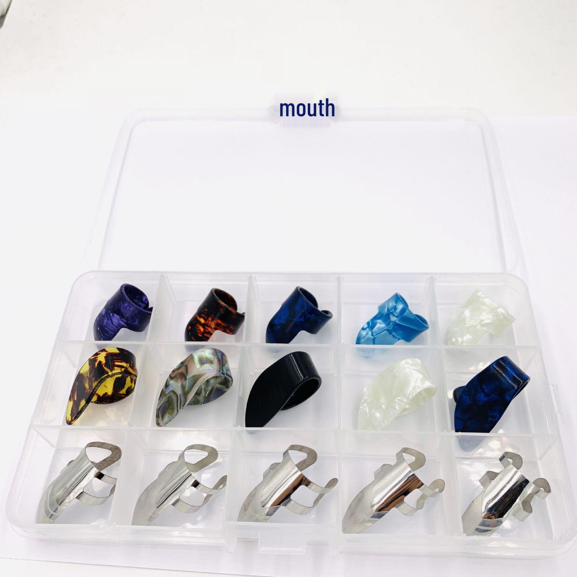 Celluloid Finger Picks for Guitar - Thumb & Index Finger Cots for Fingerstyle