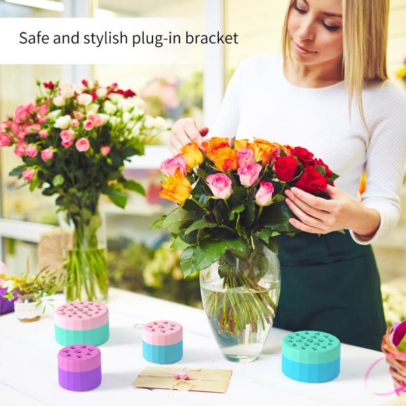 62KD 2Pcs Rotating Spirals Stem Holder for Flowers Silicone Bouquet Twisters