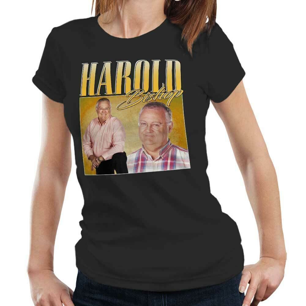 

Harold Bishop Tshirt Appreciation Semi Fitted Ladies Homage Throwback Stag Hen 4XL