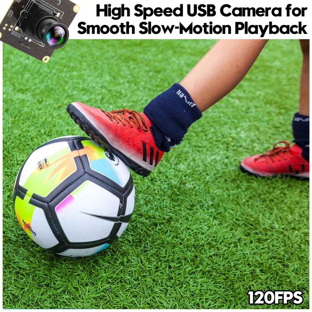 ELP 120FPS USB Camera 12MP 4K Golf Swing Camera with 25mm Narrow Field of View M12 for Industrial Raspberry Mac OS Module, High-Speed Lens, Computers,