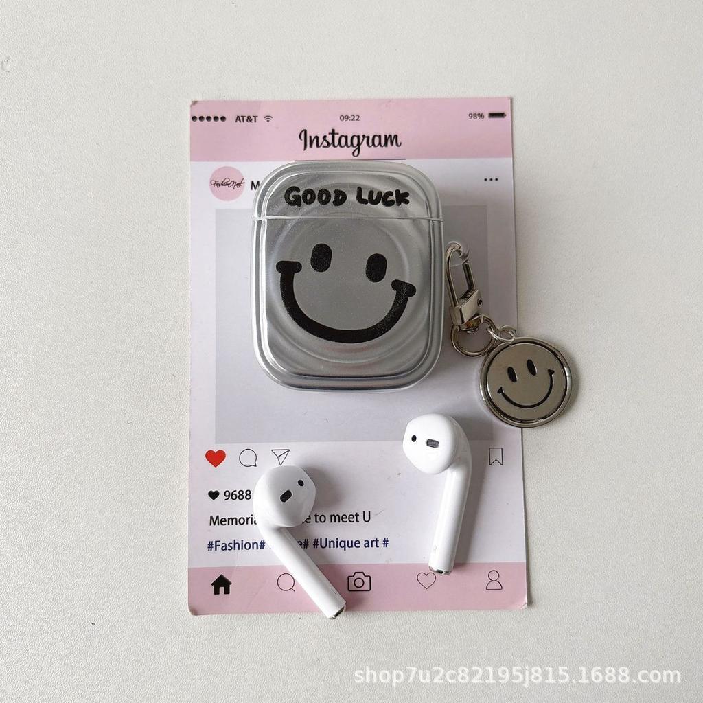 Ripple plating smiley face for AirPods 1 /1/1 protective case apple bluetooth headset case pro1/pro anti-drop