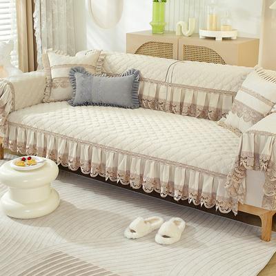 Milk Velvet Sofa Cushion Quilted with Cotton Non-slip Cushion In Winter To Keep Warm Sofa Cover All-inclusive Sofa Towel Cover Cloth.