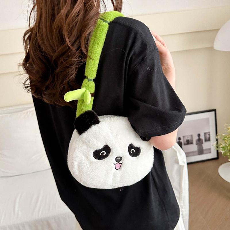 Versatile New Cartoon Panda Plush Handheld Doll Versatile Diagonal Cross Bag