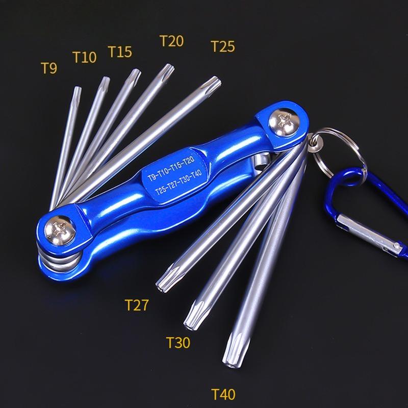 Portable Folding Hex Wrench Allen Set Metal Metric System Torx Hexagonal Spanner Screwdriver Hex Key High Quality Hand Tool