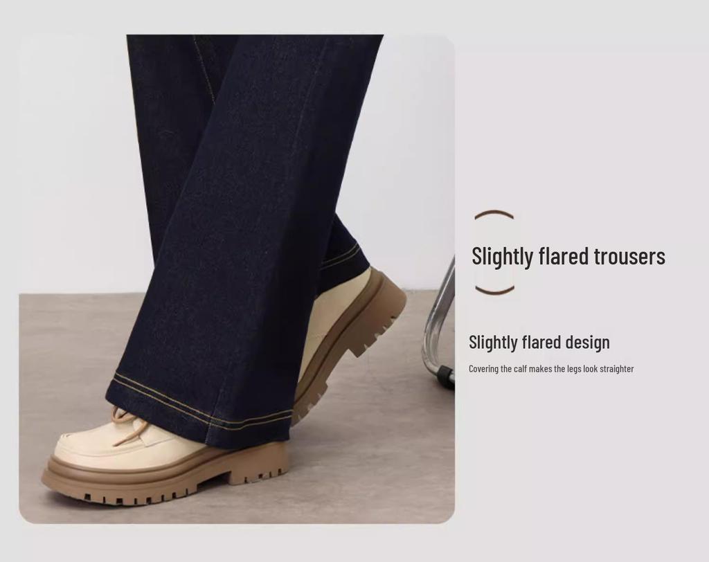 Women's High Waist Flare Pants - Slimming, Elastic, Plus Size, Lightweight, Loose Fit for Spring & Autumn 2025