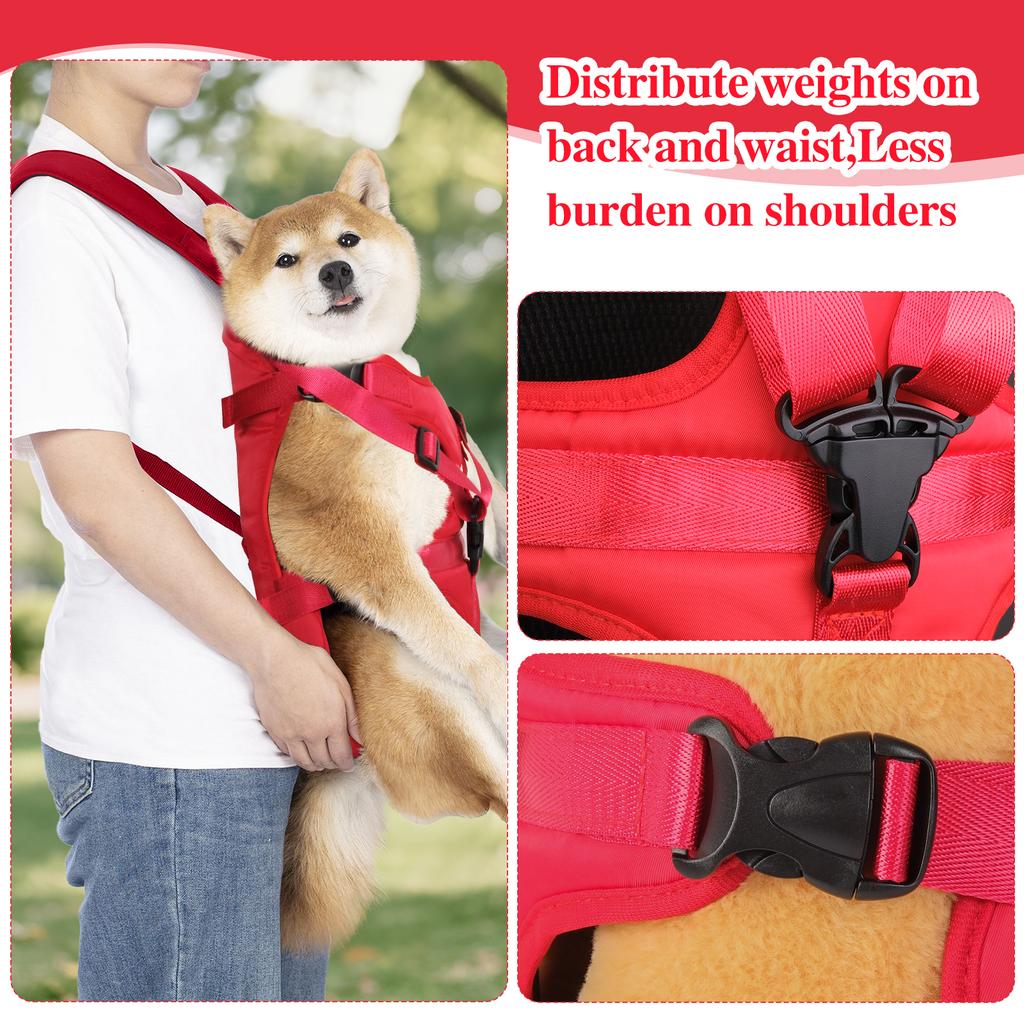 Hunde-Fronttrage-Rucksack, Verstellbarer Hunde-Brusttrage-Rucksack, Hunderucksack für kleine Hunde & Katzen Wandern Camping Reisen