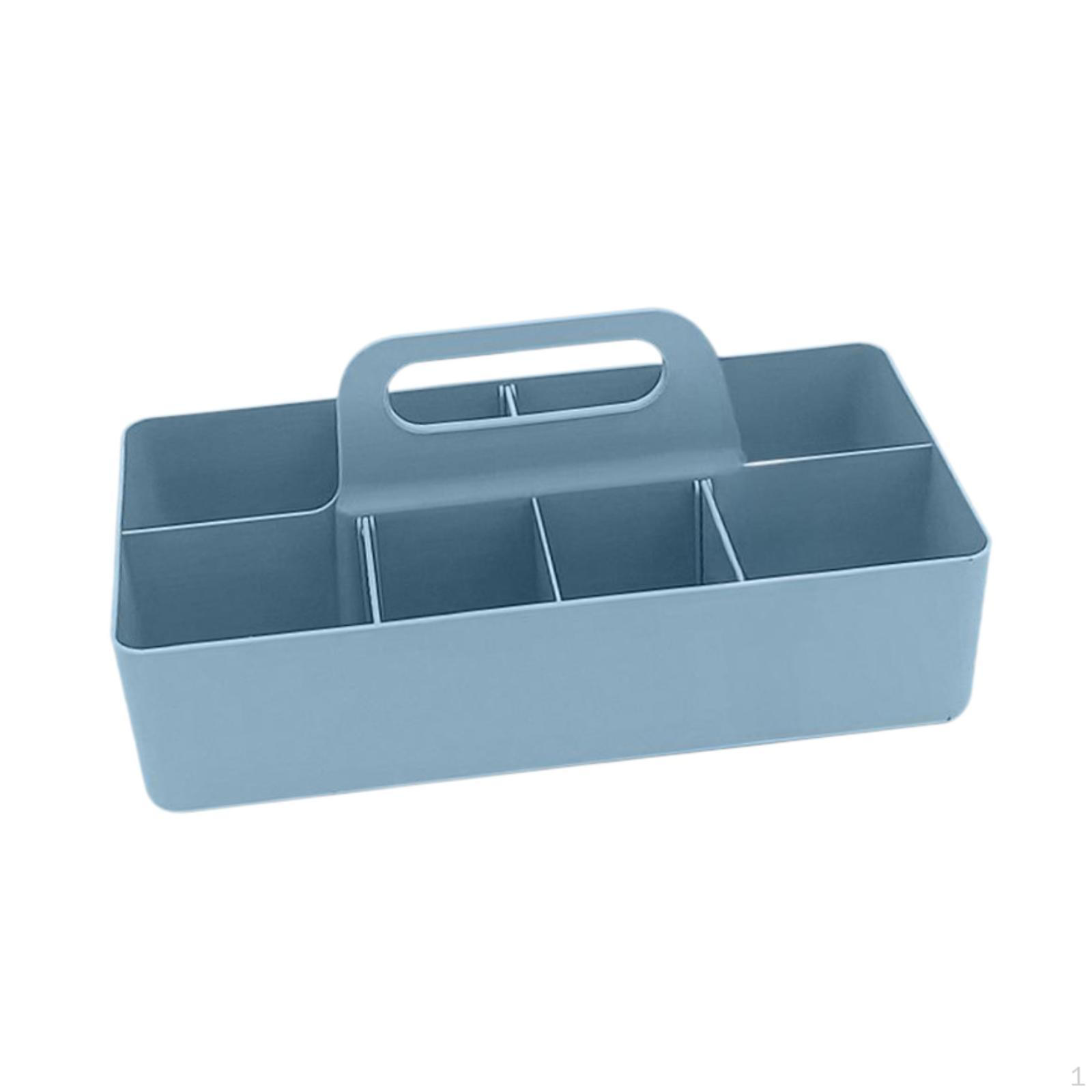 

Большая портативная коробка с разделенной корзиной, штабелируемая корзина-органайзер для взрослых синий