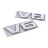 3d Metal V6 V8 Logo Rear Trunk Tailgate Fender Emblem Badge Sticker for Toyota Highlander