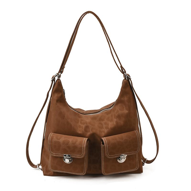 Retro Large-capacity Multi-pocket Simple and Casual Single-shoulder Crossbody Backpack