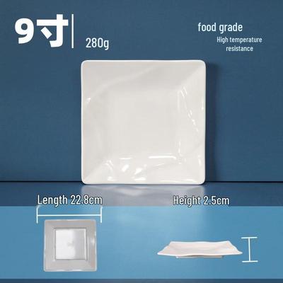 Durable Square Melamine Dinner Plate