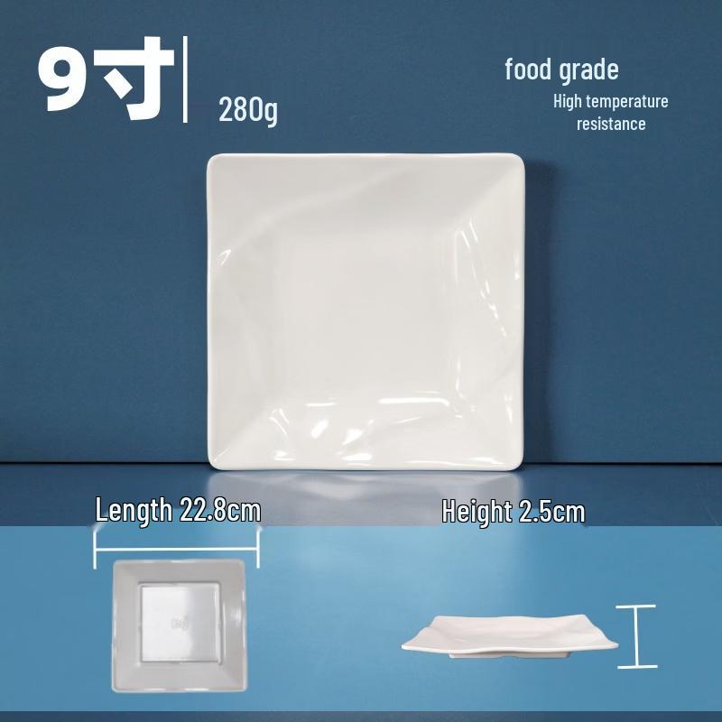 

Durable Square Melamine Dinner Plate