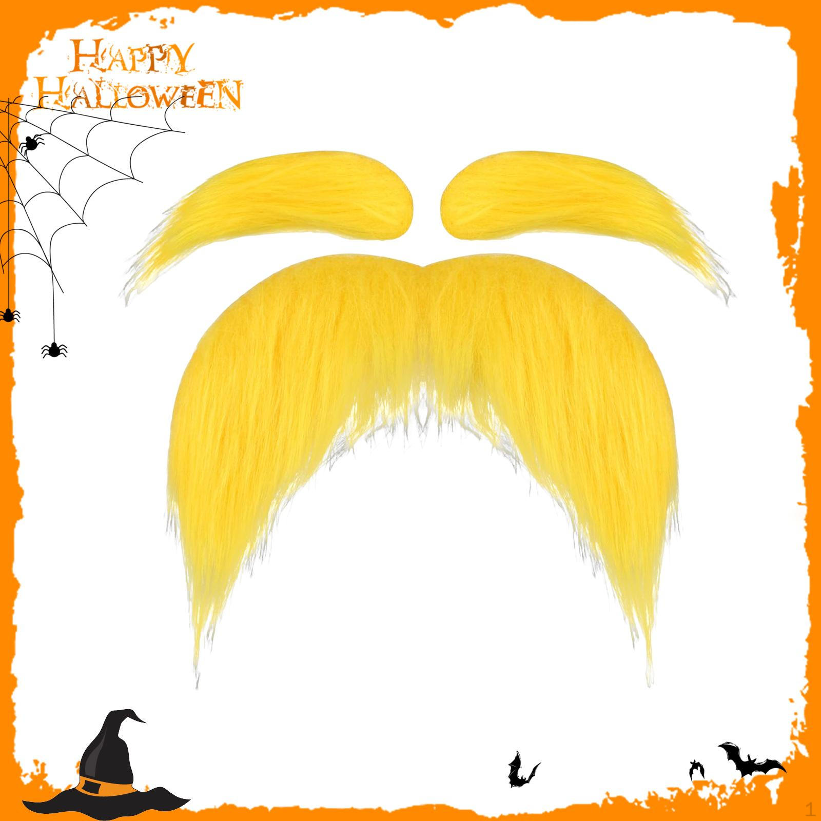 

Накладные бороды, брови, усы для бара, маскарадного костюма жёлтый