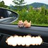 Cute Mini Cartoon Kissing Rabbit Cat Frog Car Ornaments Smooth Surface For Car Dashboard Home Desktop Decor