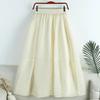 Summer New Half Length Skirt Medium Length Mesh A-line Skirt Eugen Yarn High Waist Student Fairy Skirt