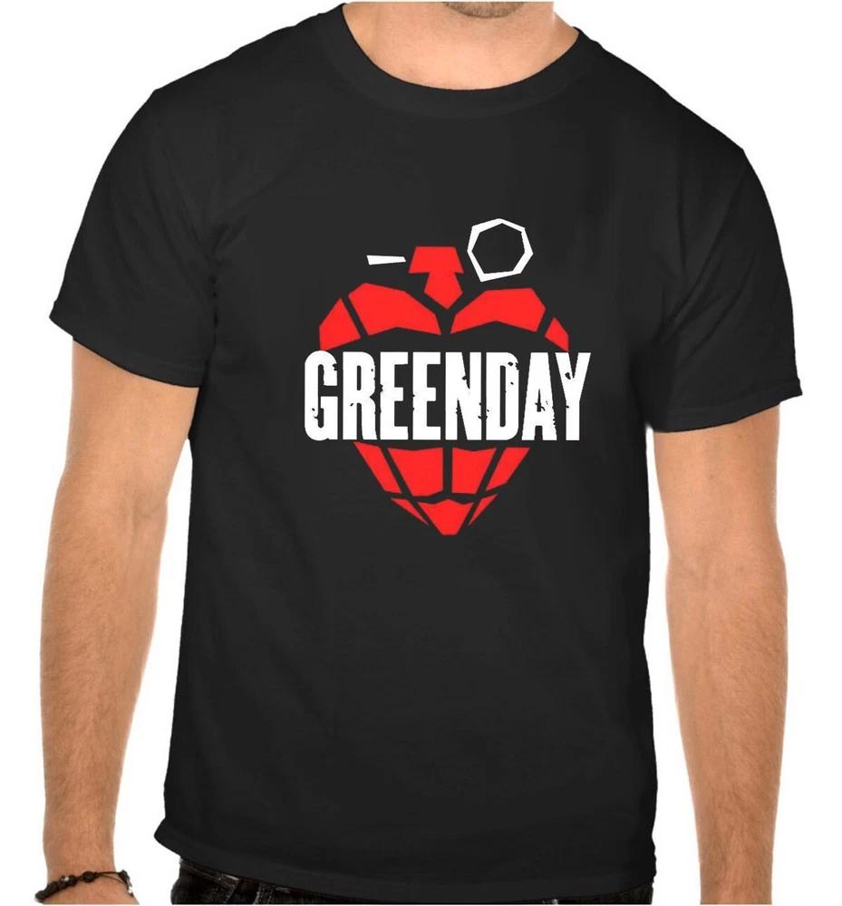 Green Day Greenday Rock Music Logo Black TShirt 1028 S