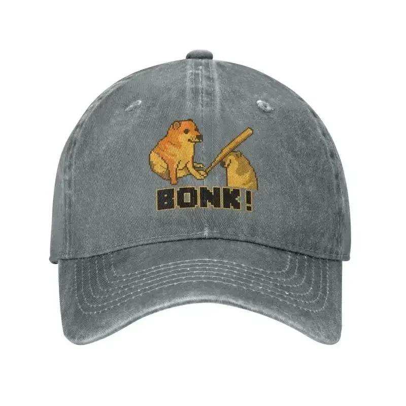 Fashion Unisex Cotton Cheems Bonk Meme Pixel Art Baseball Cap Adult Shiba Inu Dog Adjustable Dad Hat Women Men Hip Hop