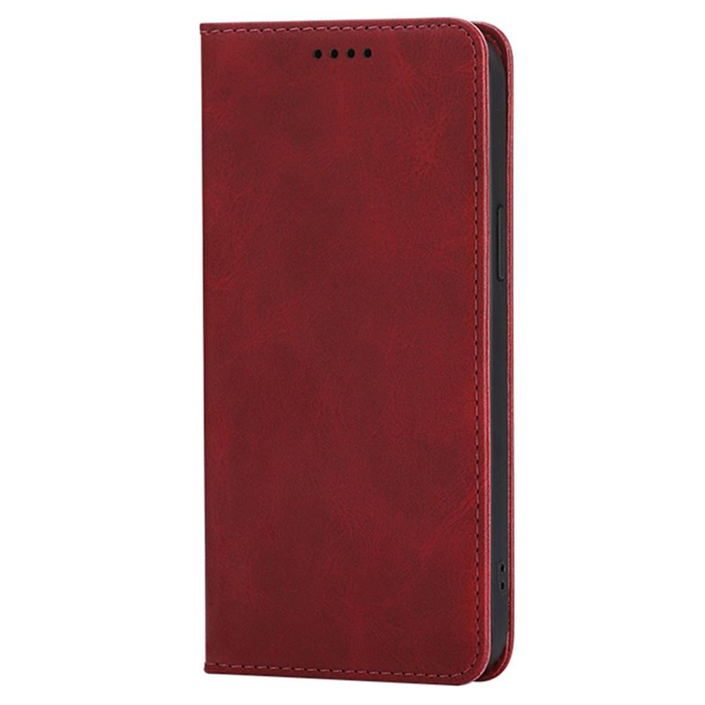 For Samsung Galaxy A16 4G/5G Case Wallet Calf Texture Leather Phone Cover with Hidden Magnetic Closure