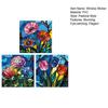 3 Pcs Stained Glass Flowers Window Privacy Film Colorful Floral Window Clings Sun Blocking Removable Static Stickers for Living Room Bathroom