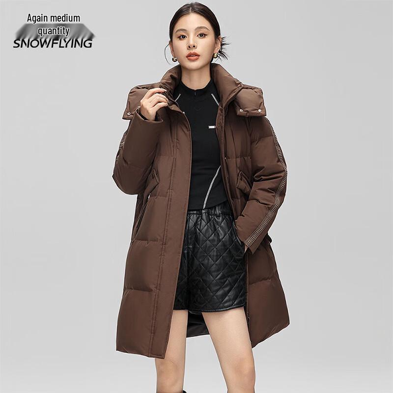 

Женский зимний пуховик средней длины XueZhongFei со съемным капюшоном 165/88A