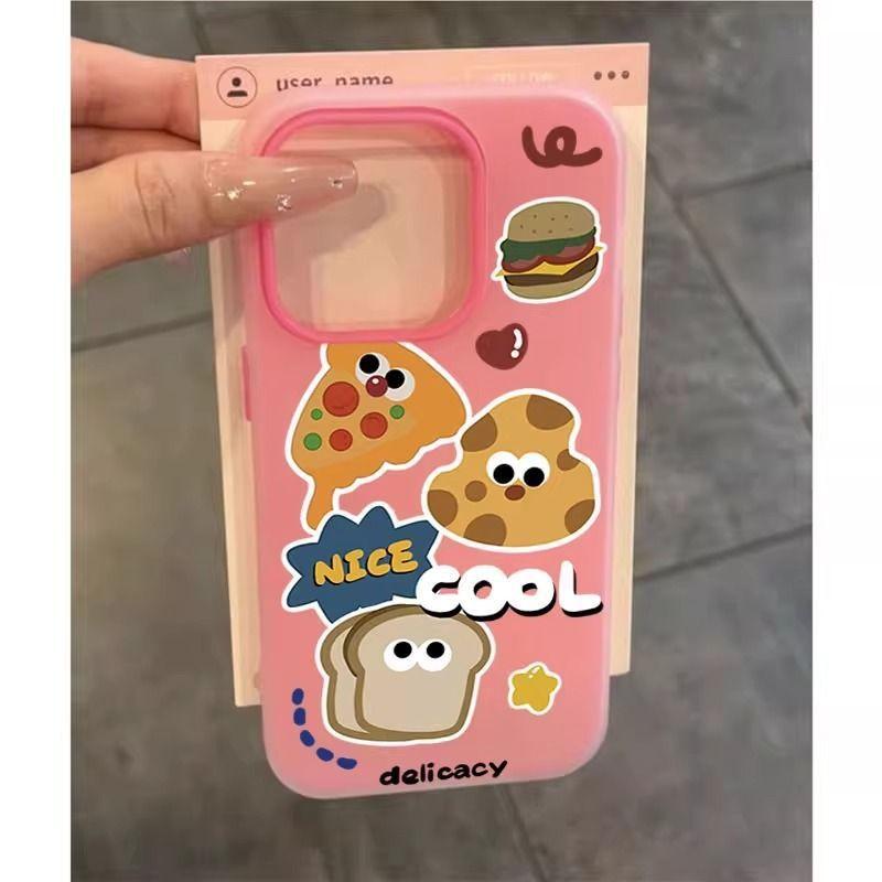 Pizza potatoes are suitable for iPhone16/17promax mobile phone case, Apple 15 skin scrub 13/14 jelly case.