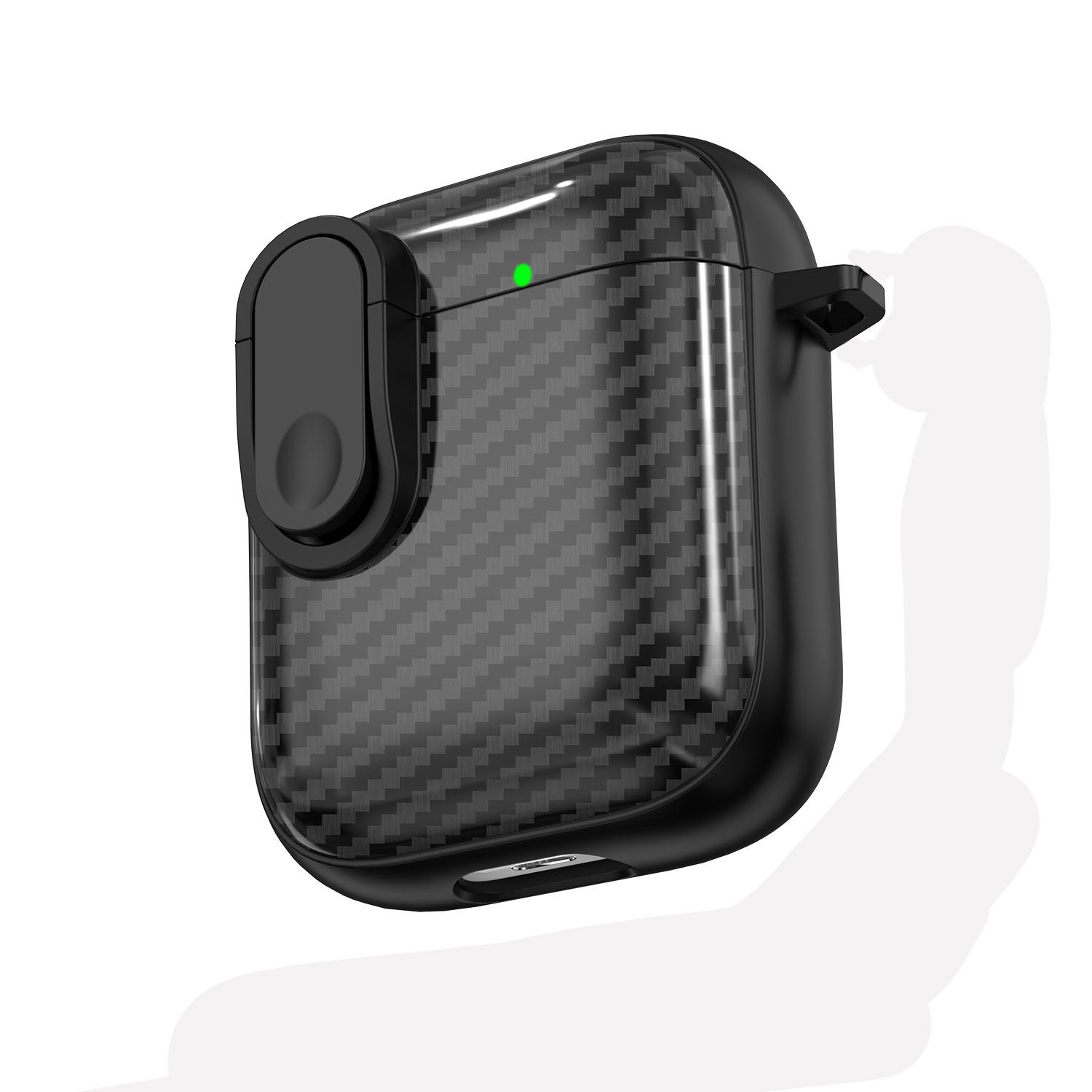

Защитный чехол из углеродного волокна с застежкой для наушников Apple AirPods 1/2 и 2-го поколения AirPods 1/2