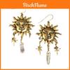 Bohemian Moon Sun Star Alloy Dangle Earrings For Women With Vintage Style
