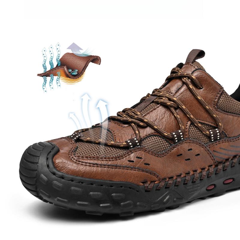 Retro Style Male Casual Shoes Handmade Fashion Sneakers Breathable Leisure Men's Treking Footwear Non-slip Hiking Shoes New Trainers