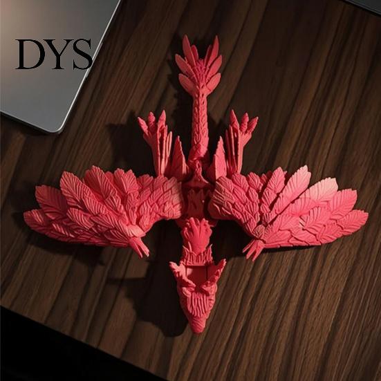 Gift for Dragon Lovers Flying Toy with Movable Joints, 3D Printed Realistic Articulated Figurine Model, PLA Ornament Office And Home Display Flexible
