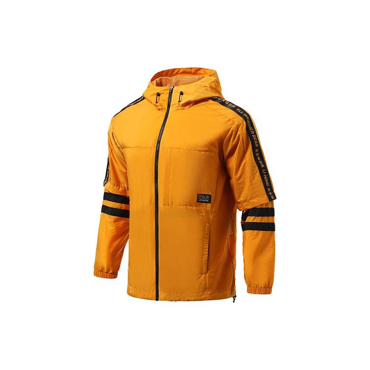 Li Ning Тренировочная коллекция Коллекция для фитнеса Куртка Мужская Огненно-песочный желтый AFDR355-3 2XL