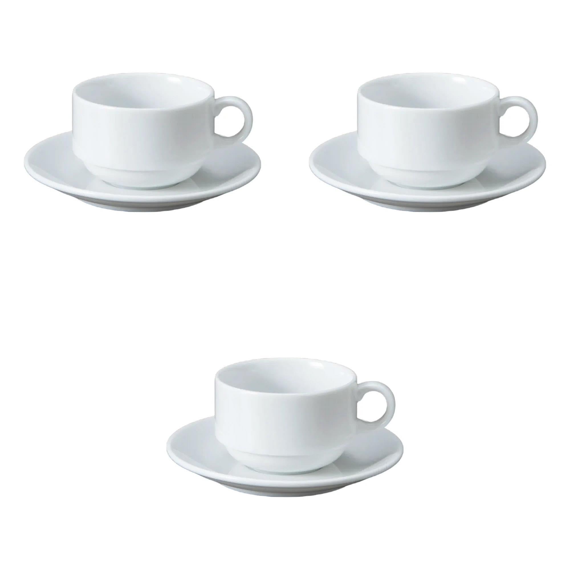 

Набор из 3 чашек для капучино Plage Stack и блюдец x x см Набор чашек и блюдец Setomonohonpo [11 8.6 5.6 (230 куб.см)]