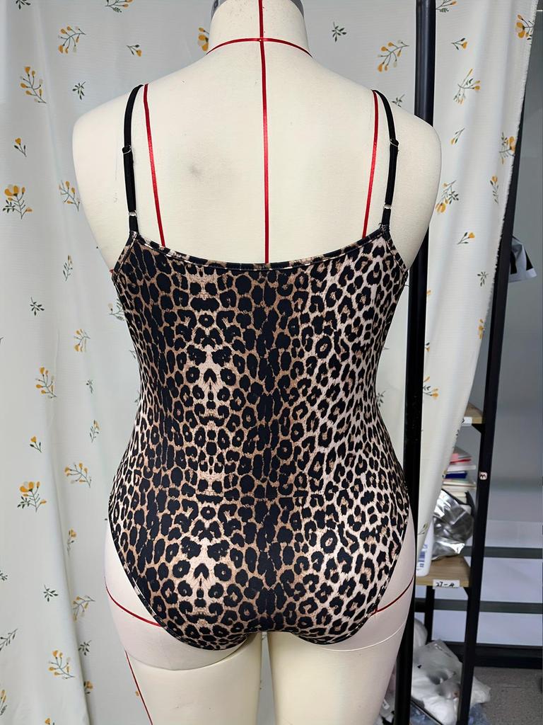 Leopard Print Sleeveless Women's Jumpsuit Romper - Sexy, Fashionable, Casual