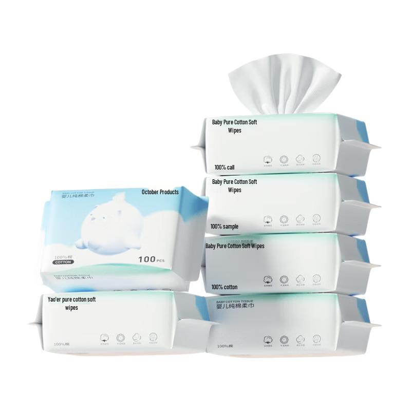 October Crystal Baby Cotton Dry & Wet Wipes