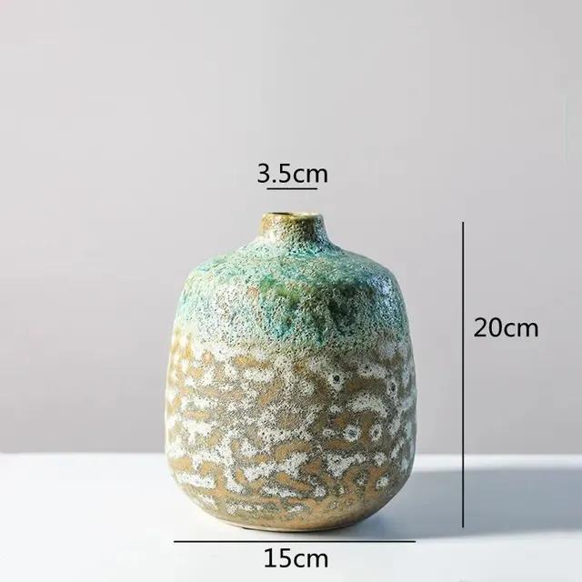 Ceramic Vase Kiln Changing Bubble Glaze Gradient Color Art Ornaments Flower Arrangement Home Furnishings