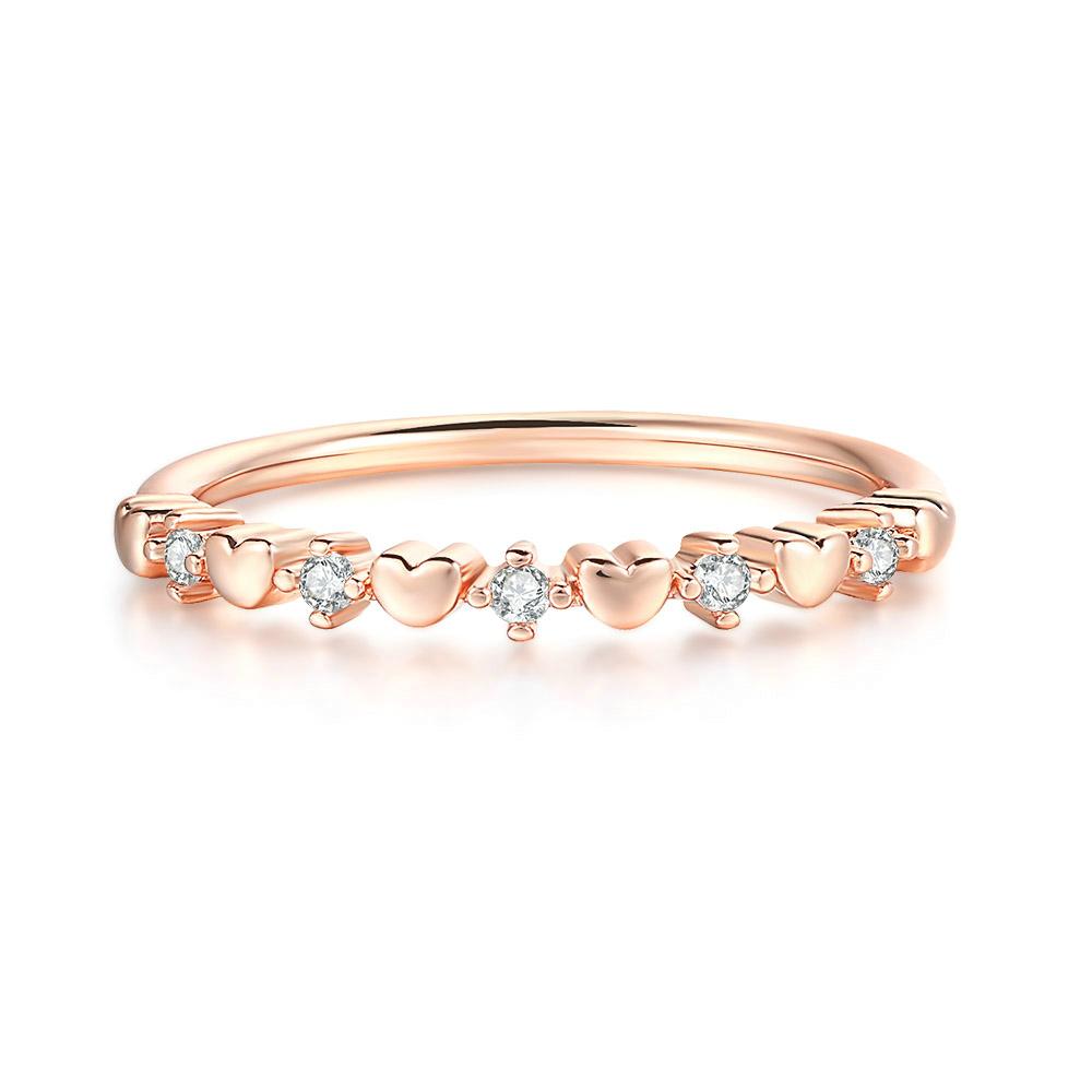 ZHOUYANG Dainty Ring For Women Delicate Thin Love Cute Light Yellow Gold Color CZ Midi Ring Fashion Jewelry Gift For Girls R901