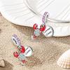 Original New In Red Crayfish Charm Beads Fits Bracelets Bangle Necklace For Women Luxury Diy Jewelry Fine Gifts
