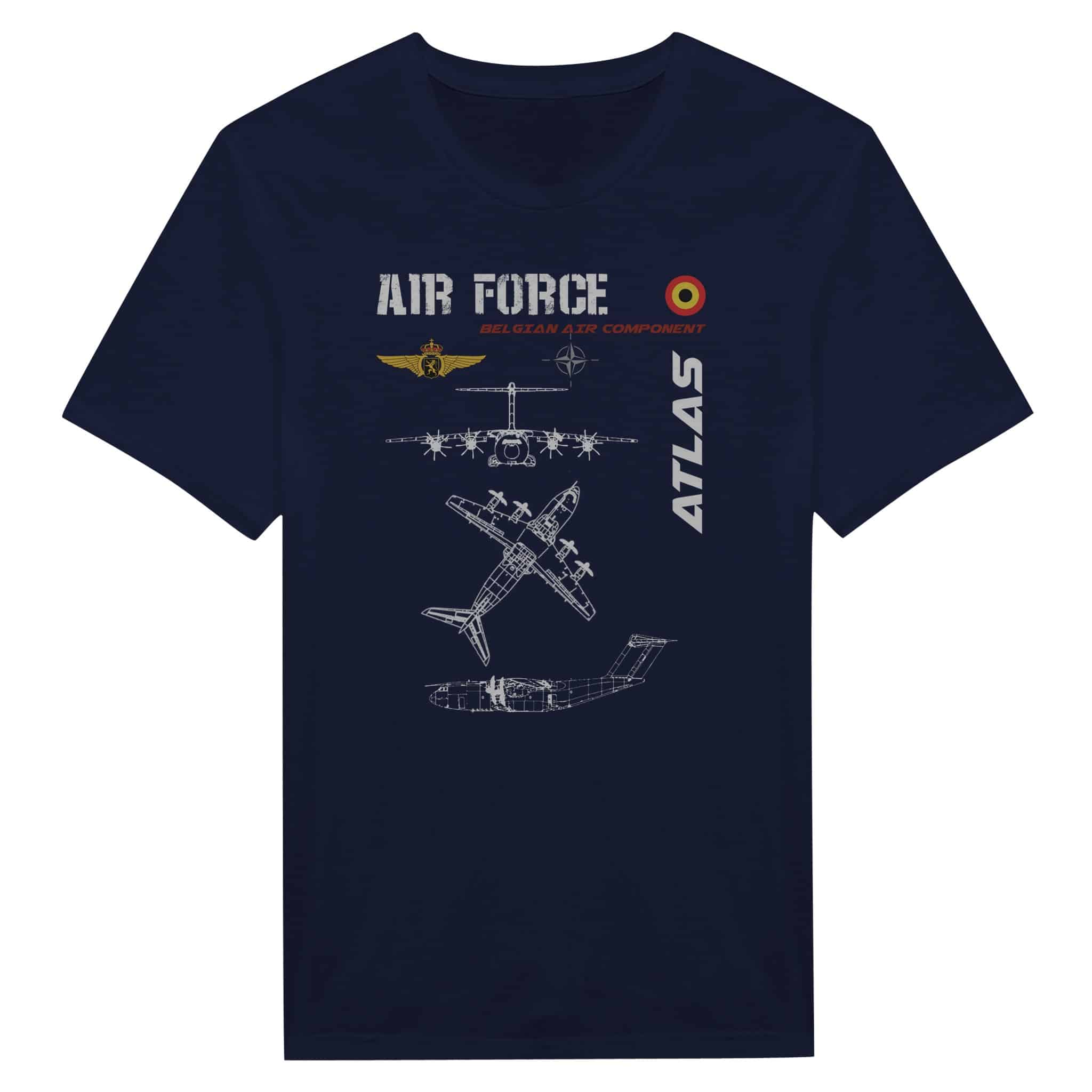 

Belgian Air Force A400M Atlas Military Transport Aircraft T-Shirt 100% Cotton O-Neck Short Sleeve Summer Casual Mens T-shirt L