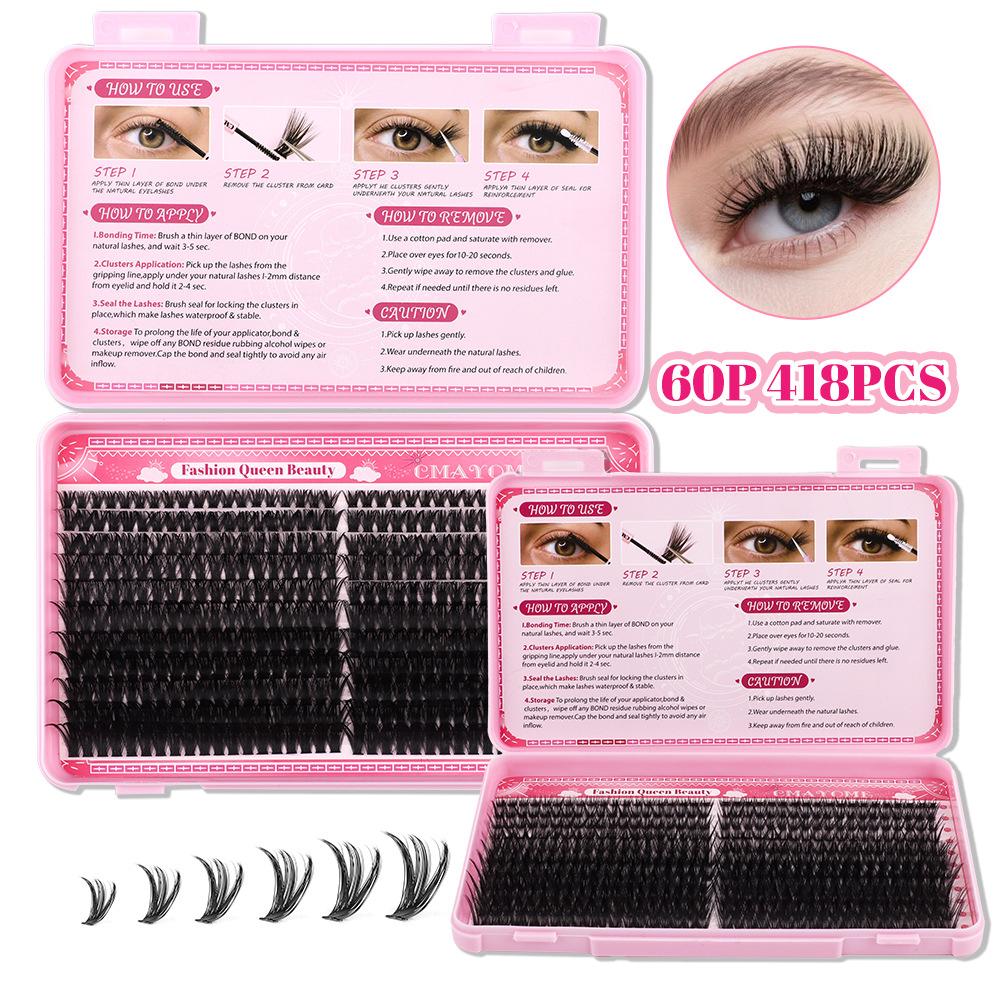 D-Song Single Cluster False Eyelash Extension Set 30P100Pdiy Segmented Grafting Natural Dense Hair